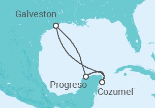 Itinerario del Crucero México - Carnival