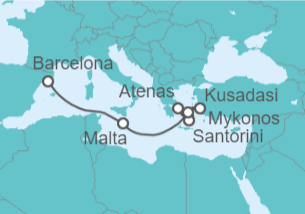 Itinerario del Crucero Grecia, Turquía, Malta - Celebrity Cruises