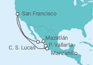 Itinerario del Crucero Alaska - Princess Cruises