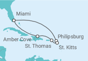 Itinerario del Crucero Saint Maarten, Islas Vírgenes - Eeuu - MSC Cruceros