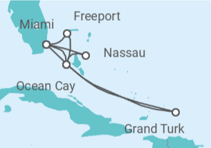 Itinerario del Crucero USA, Bahamas - MSC Cruceros