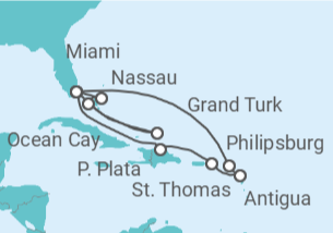 Itinerario del Crucero Bahamas, USA, Saint Maarten, Antigua Y Barbuda, Islas Vírgenes - Eeuu - MSC Cruceros