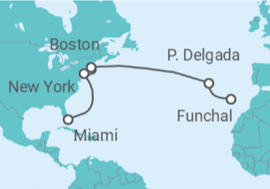 Itinerario del Crucero Portugal, USA - MSC Cruceros