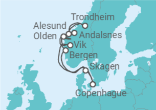 Itinerario del Crucero Noruega - Silversea