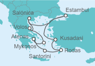 Itinerario del Crucero Grecia, Turquía - Silversea