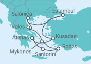 Itinerario del Crucero Turquía, Grecia - Silversea