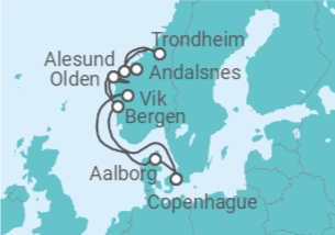 Itinerario del Crucero Noruega - Silversea