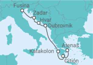 Itinerario del Crucero Croacia - Silversea