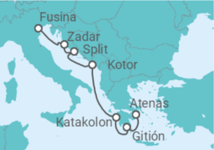 Itinerario del Crucero Montenegro, Croacia - Silversea