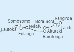 Itinerario del Crucero desde Lautoka a Papeete (Polinesia Francesa) - Silversea