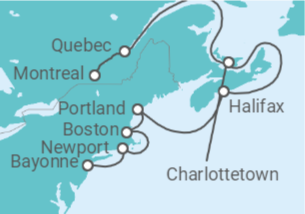 Itinerario del Crucero Canadá, USA - Silversea