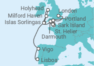 Itinerario del Crucero desde Lisboa a London (Tower Bridge) - Silversea
