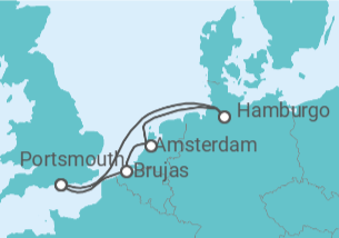 Itinerario del Crucero Brujas, Ámsterdam, Hamburgo y más - Virgin Voyages