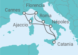 Itinerario del Crucero Sicilia, Nápoles, Cannes y más - Virgin Voyages