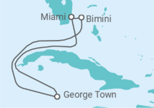 Itinerario del Crucero Islas Caimán & PLayas de Bimini - Virgin Voyages