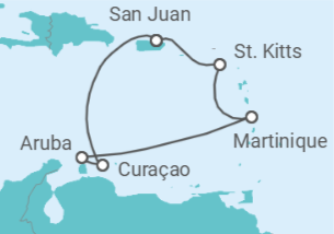 Itinerario del Crucero Halloween Embrujado en el Valiant Lady - Virgin Voyages