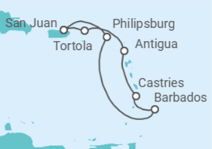 Itinerario del Crucero Saint (Isles) y Mares del Caribe - Virgin Voyages