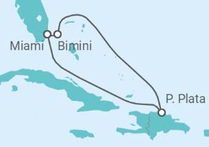 Itinerario del Crucero Amanecer dominicano - Virgin Voyages