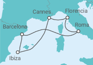 Itinerario del Crucero De la Dolce Vita al Alma Ibérica - Virgin Voyages