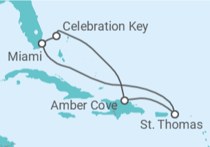 Itinerario del Crucero Islas Vírgenes - Eeuu - Carnival