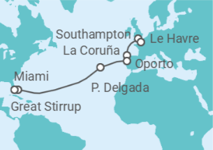 Itinerario del Crucero Francia, España, Portugal - Norwegian Cruise Line