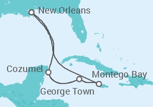 Itinerario del Crucero México, Islas Caimán, Jamaica - Royal Caribbean