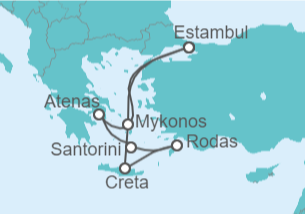 Itinerario del Crucero Turquía, Grecia - Costa Cruceros