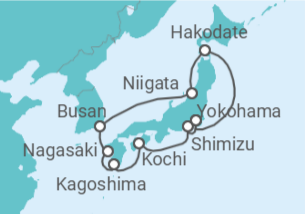 Itinerario del Crucero Japón, Corea Del Sur - Princess Cruises