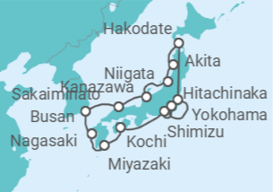 Itinerario del Crucero Japón, Corea Del Sur - Princess Cruises