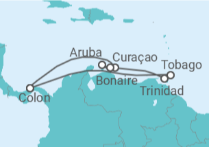 Itinerario del Crucero Bonaire, San Eustaquio y Saba, Aruba, Curaçao, Trinidad Y Tobago - Royal Caribbean