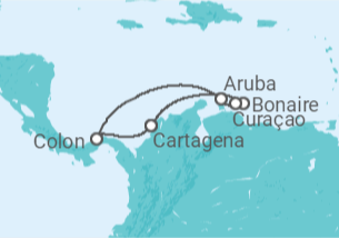 Itinerario del Crucero Bonaire, San Eustaquio y Saba, Curaçao, Aruba, Panamá - Royal Caribbean