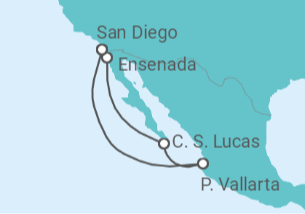 Itinerario del Crucero México - Disney Cruise Line