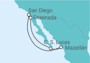 Itinerario del Crucero México - Disney Cruise Line