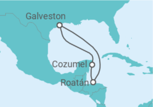 Itinerario del Crucero México, Honduras - Carnival