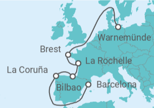 Itinerario del Crucero España - MSC Cruceros