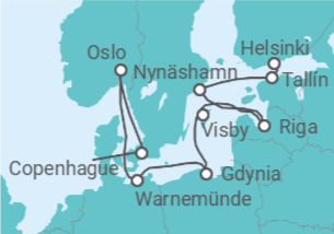 Itinerario del Crucero Noruega, Alemania, Polonia, Suecia, Letonia, Estonia - Norwegian Cruise Line
