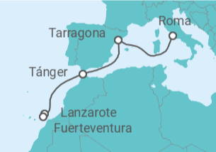 Itinerario del Crucero España, Marruecos - MSC Cruceros