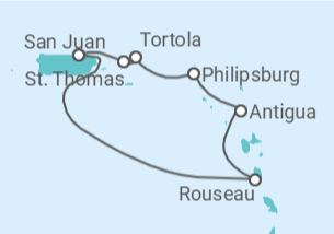 Itinerario del Crucero Islas Vírgenes - Eeuu, Islas Vírgenes - Reino Unido, Saint Maarten, Antigua Y Barbuda - Royal Caribbean