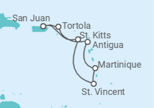 Itinerario del Crucero Islas Vírgenes - Reino Unido, Antigua Y Barbuda, Martinica - Royal Caribbean