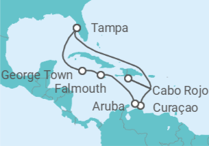 Itinerario del Crucero Curaçao, Aruba, Jamaica, Islas Caimán - Norwegian Cruise Line
