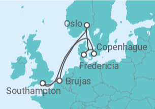 Itinerario del Crucero Noruega, Dinamarca, Bélgica - MSC Cruceros