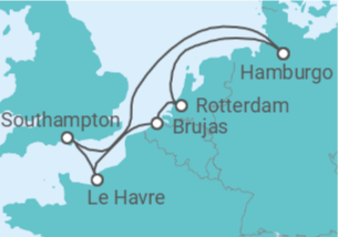Itinerario del Crucero Reino Unido, Alemania, Holanda, Bélgica - MSC Cruceros