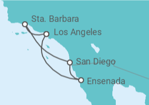 Itinerario del Crucero USA, México - Princess Cruises