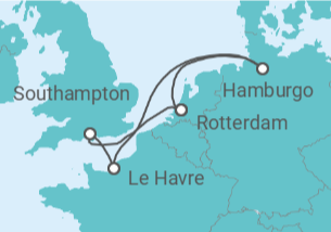 Itinerario del Crucero Reino Unido, Francia, Alemania - MSC Cruceros