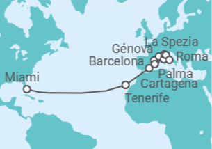 Itinerario del Crucero desde Fort Lauderdale (Miami) a Civitavecchia (Roma) - Princess Cruises