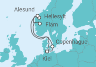 Itinerario del Crucero Noruega, Alemania - MSC Cruceros