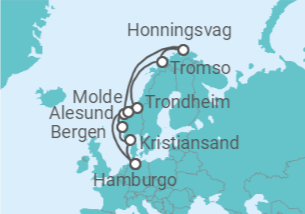 Itinerario del Crucero Noruega - MSC Cruceros