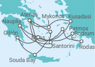 Itinerario del Crucero Turquía, Grecia - Silversea
