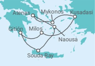 Itinerario del Crucero Turquía, Grecia - Silversea