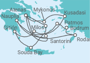 Itinerario del Crucero Turquía, Grecia - Silversea